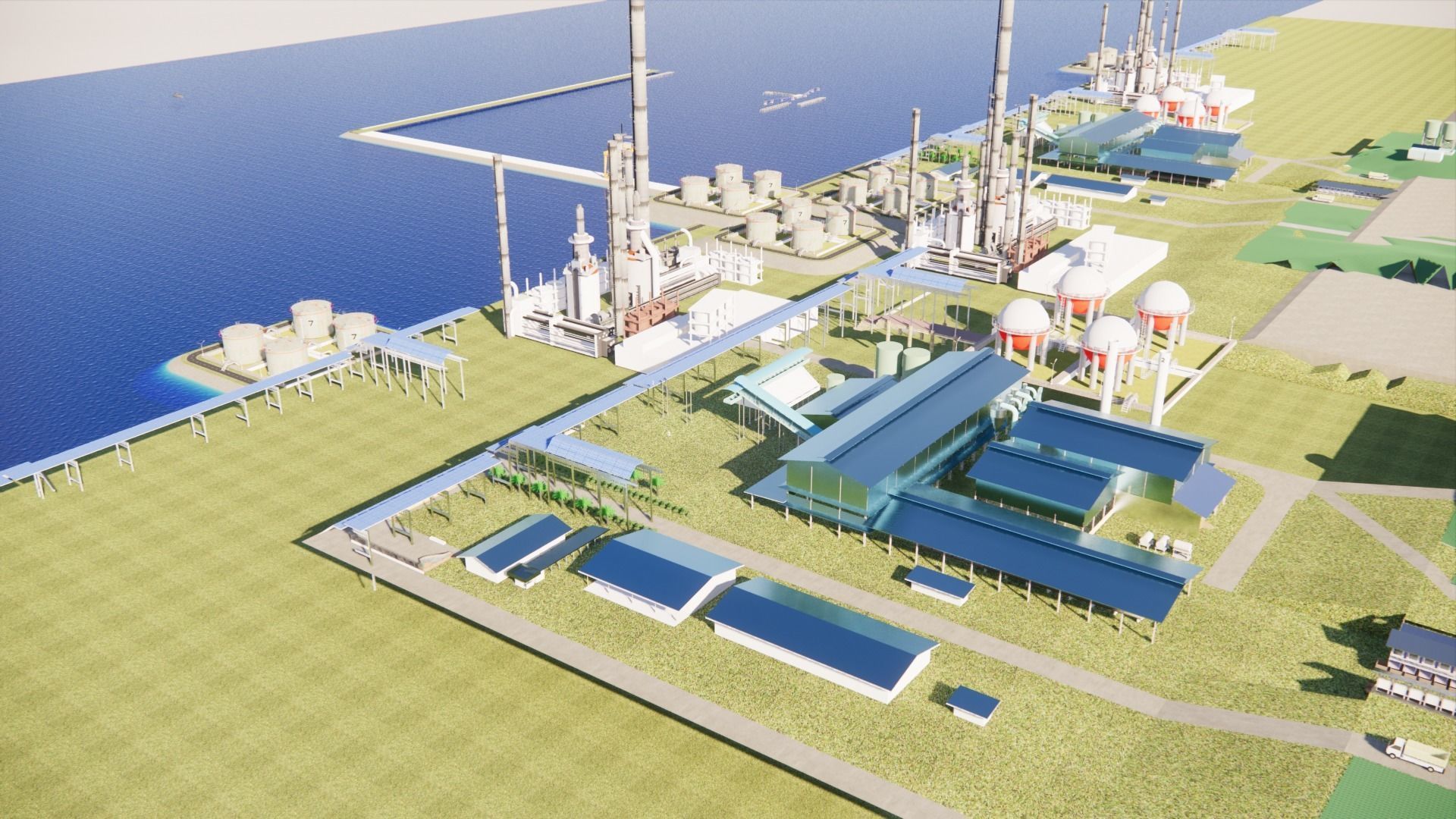 petrochemical refinery 3D print model_3