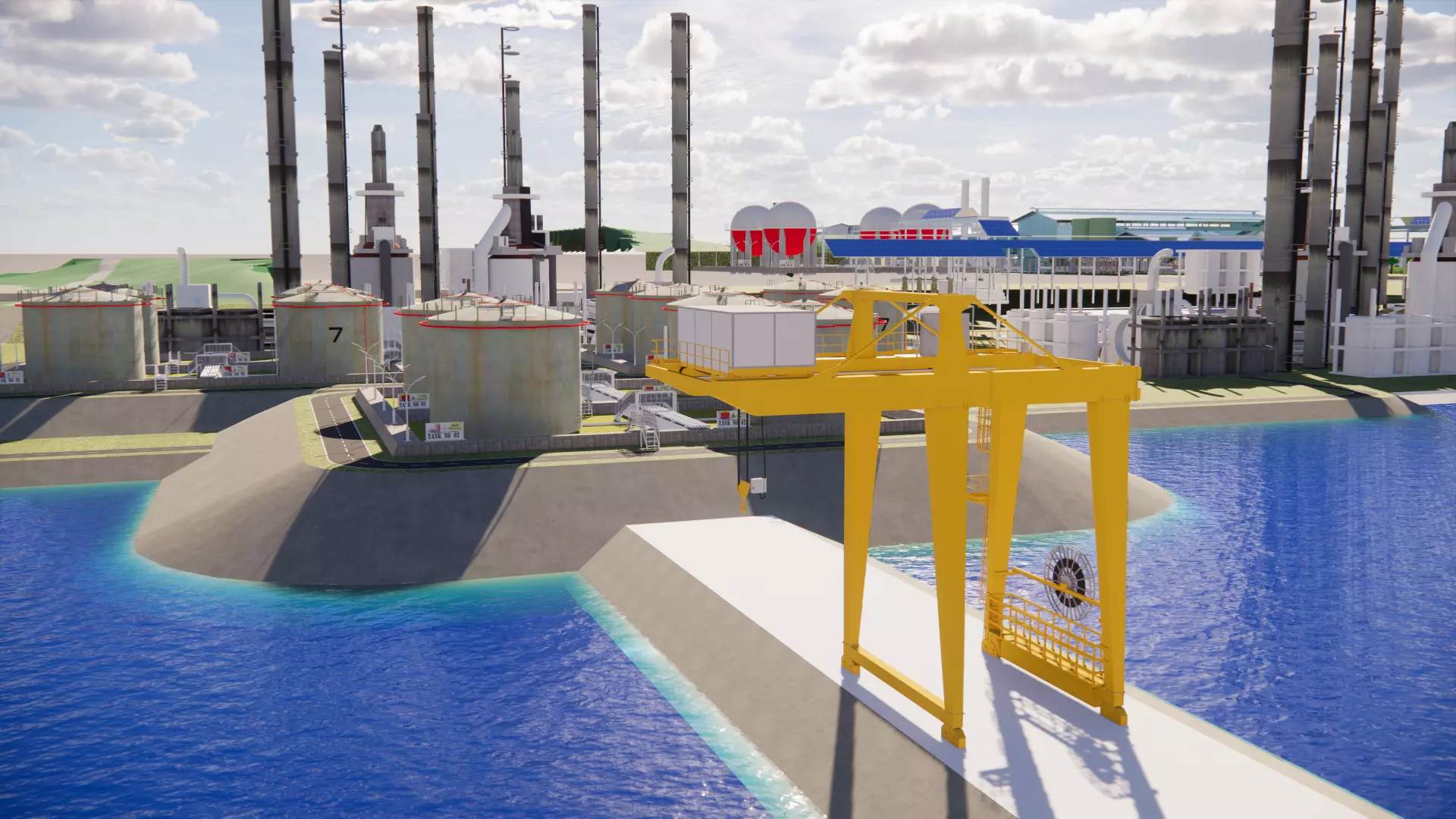 petrochemical refinery 3D print model_0