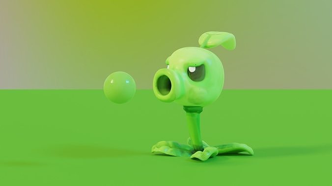 PVZ Pea Shooter 3D model