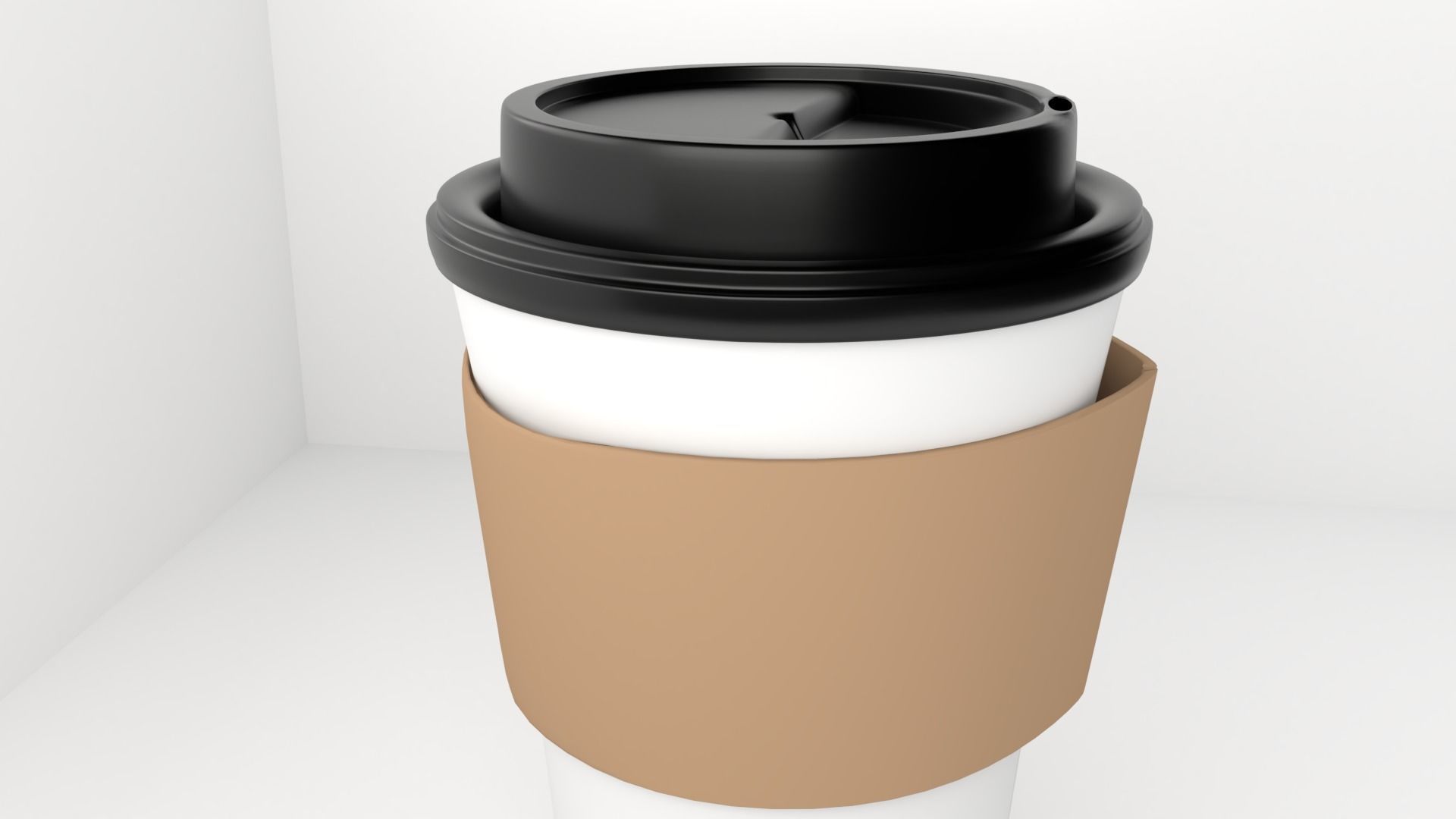 Large Paper Cup with Lid Java Jacket 3D model_4