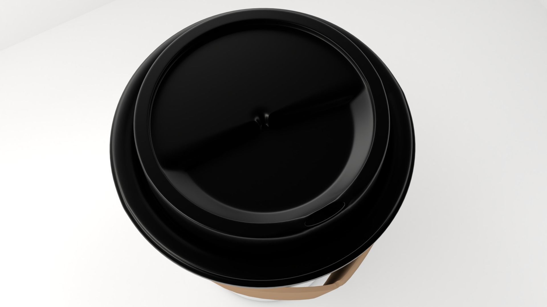 Large Paper Cup with Lid Java Jacket 3D model_1