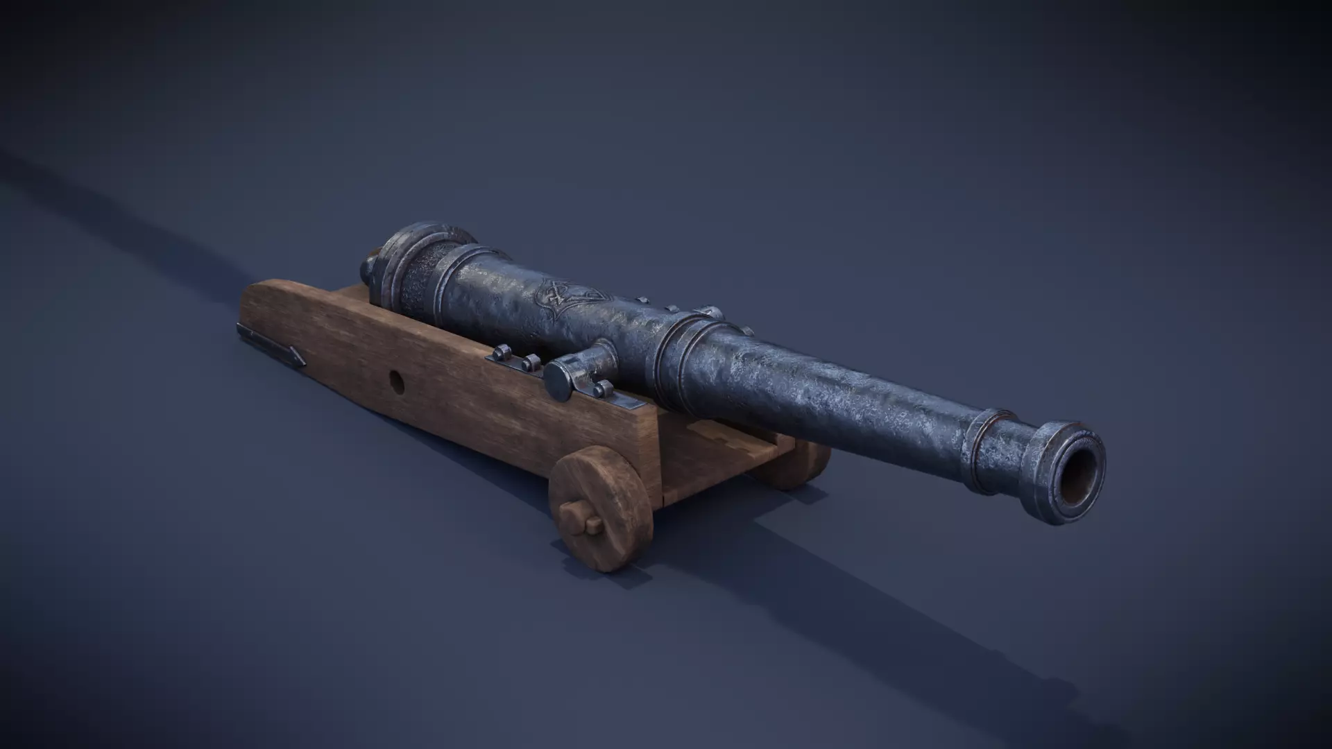 Falconet cannon Low-poly 3D model