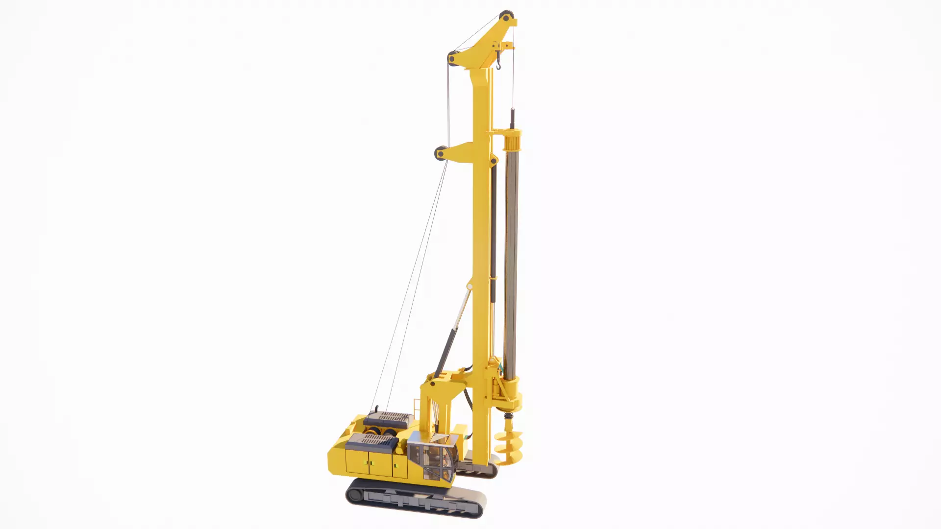 pile drilling machine 3D print model_0
