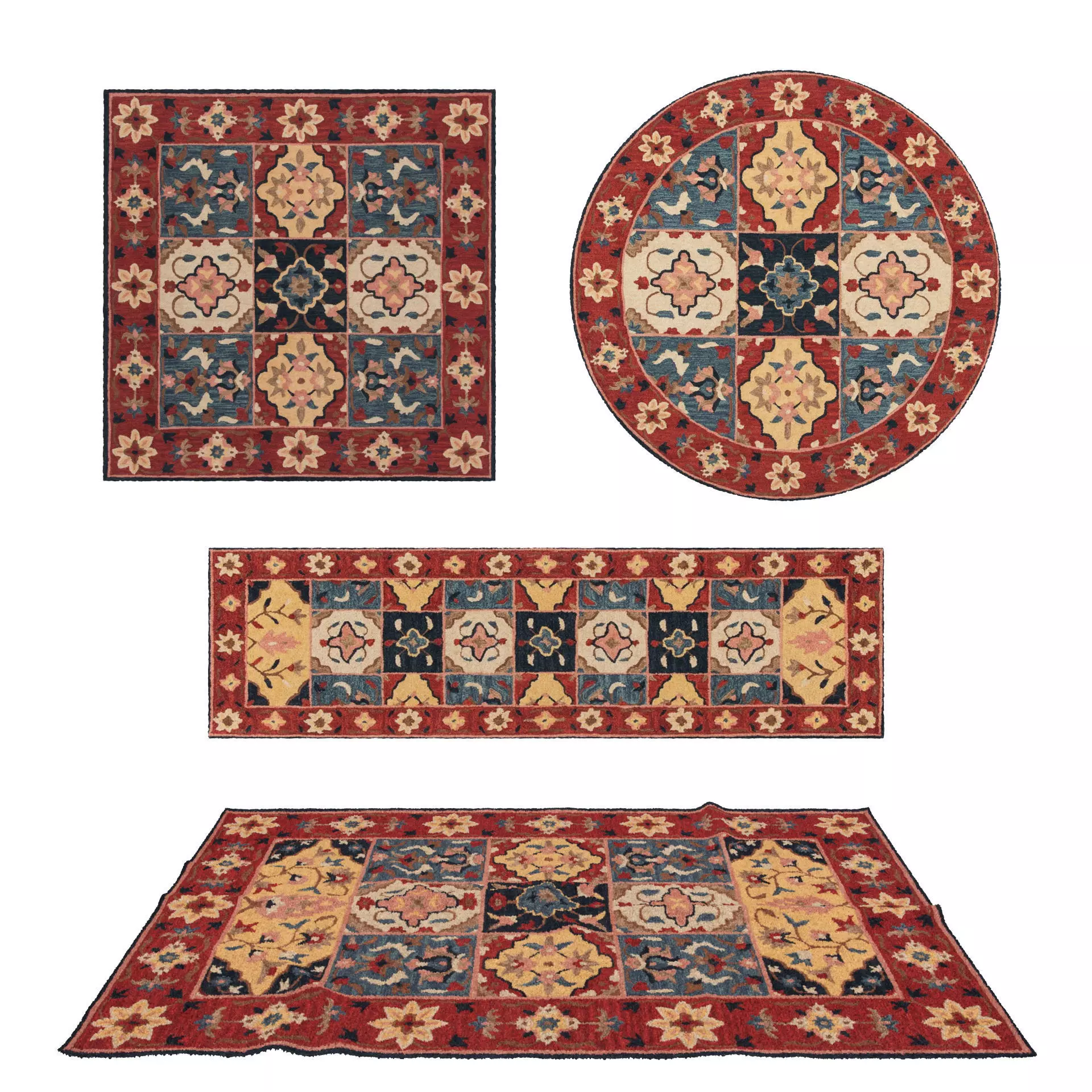 Rugs No 276 Low-poly 3D model_0