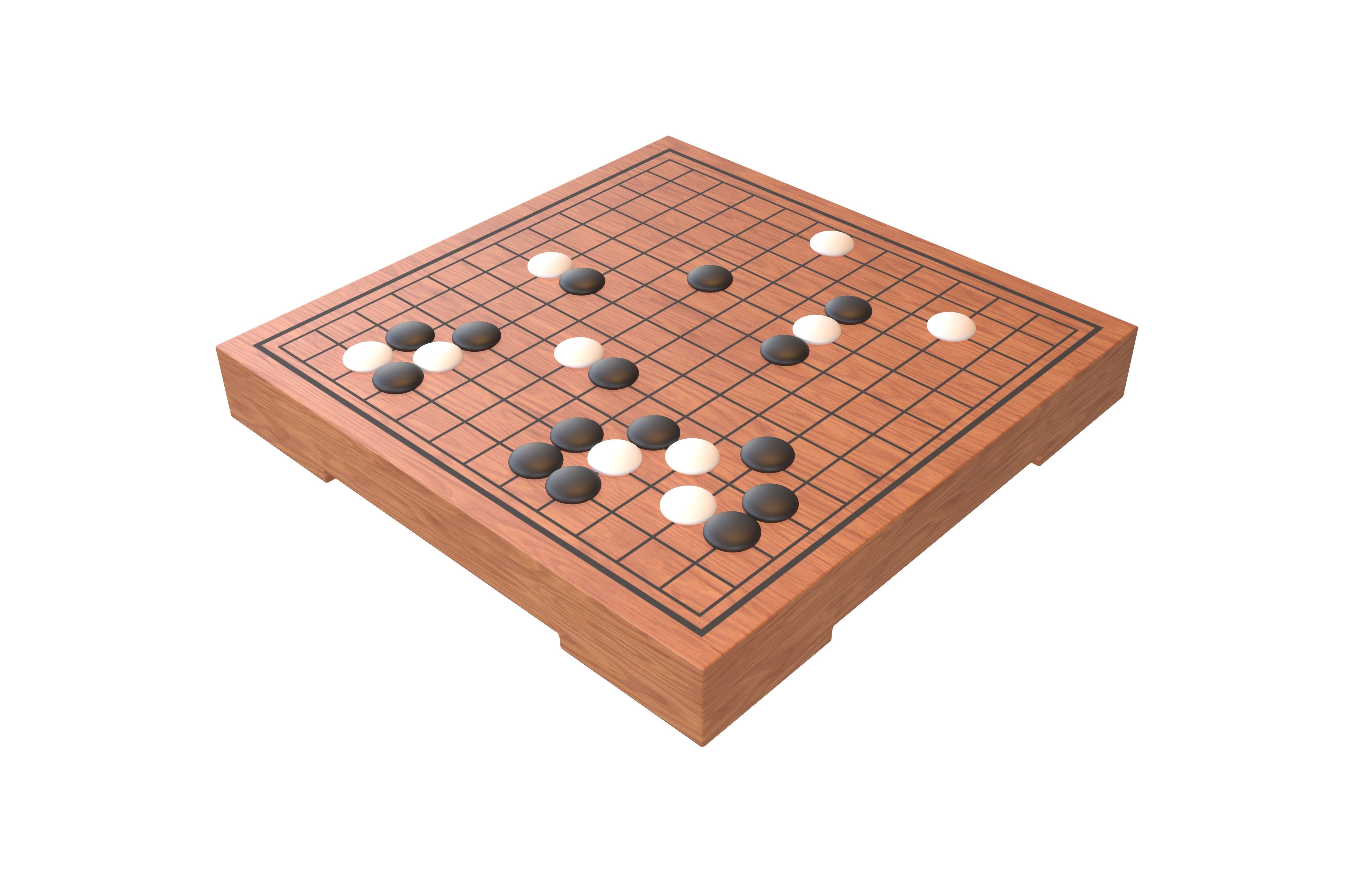 Go Game Board 13x13 v1 002 Low-poly 3D model_1