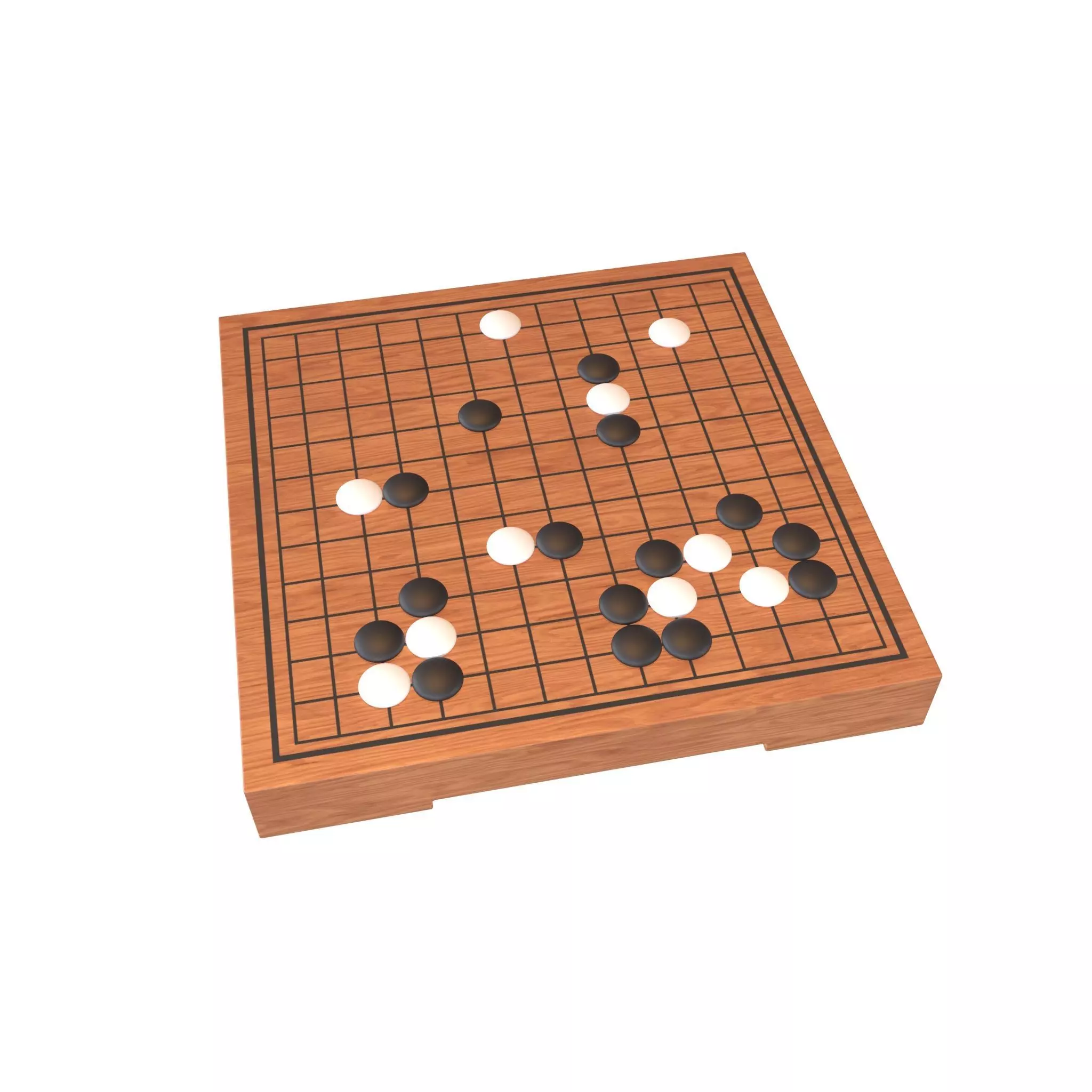 Go Game Board 13x13 v1 002 Low-poly 3D model_0