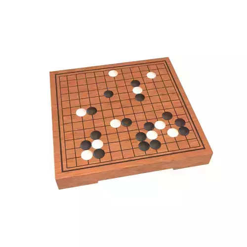 Go Game Board 13x13 v1 002 Low-poly 3D model