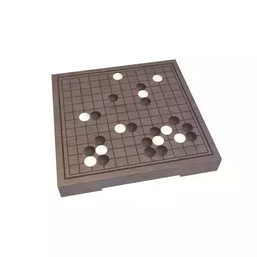 Go Game Board 13x13 v1 003 Low-poly 3D model
