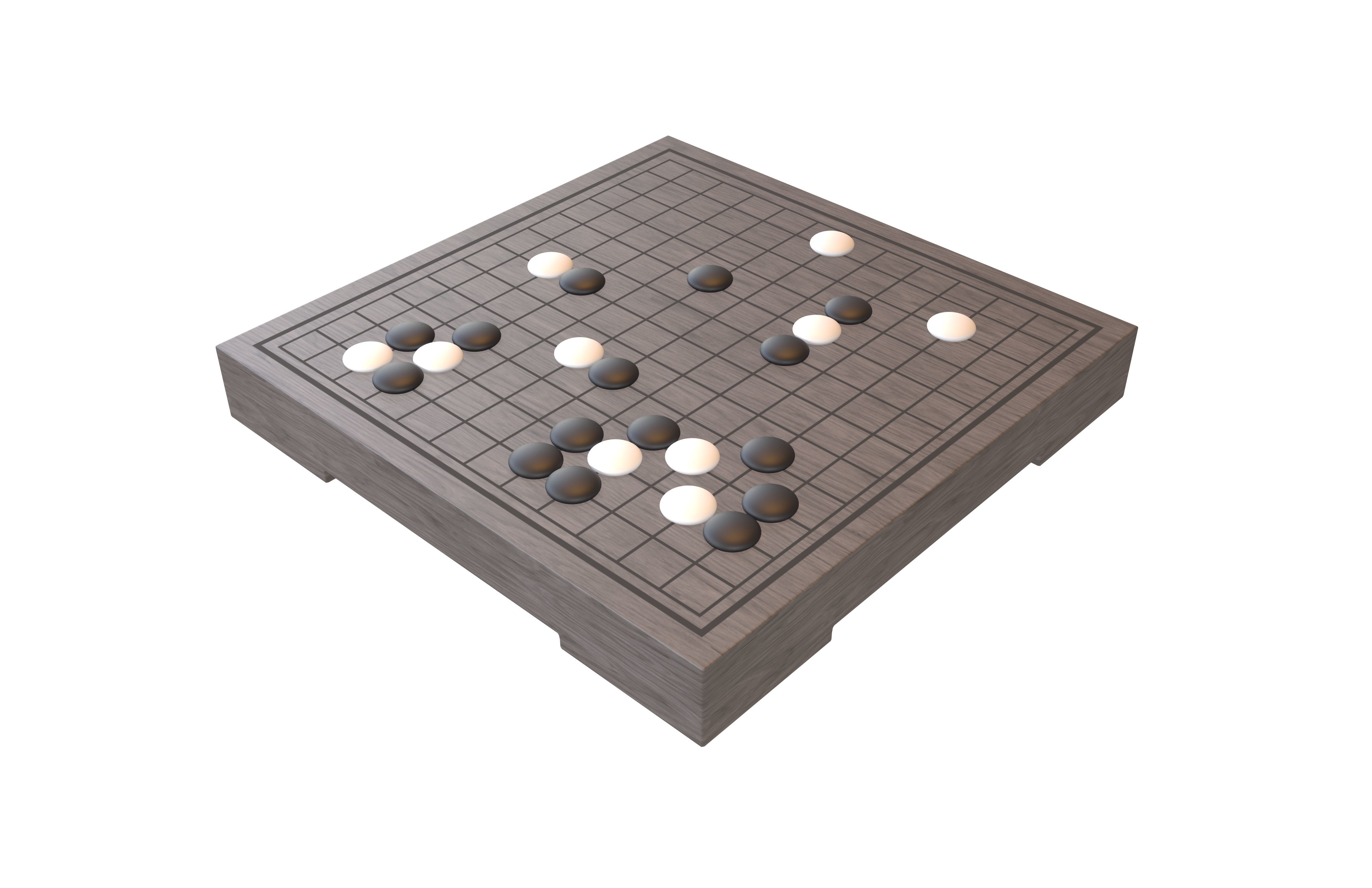 Go Game Board 13x13 v1 003 Low-poly 3D model_2