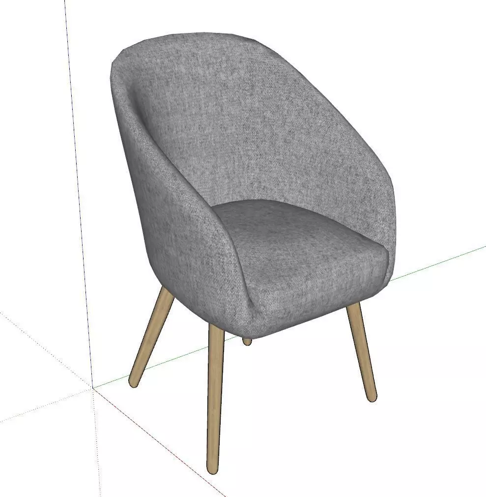 cafe chair 3D model_0