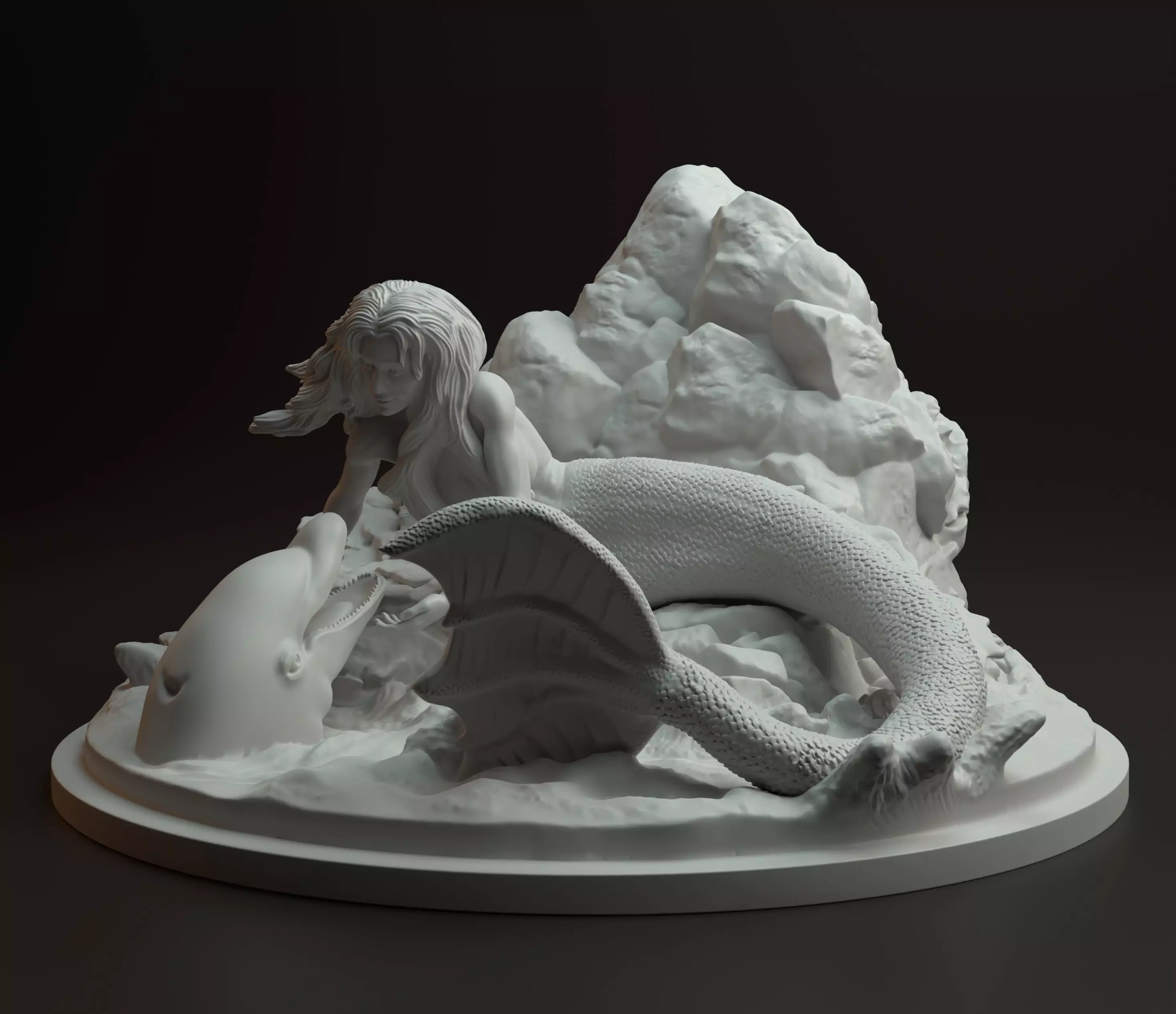 Mermaid intended for 3D printing 3D print model_0