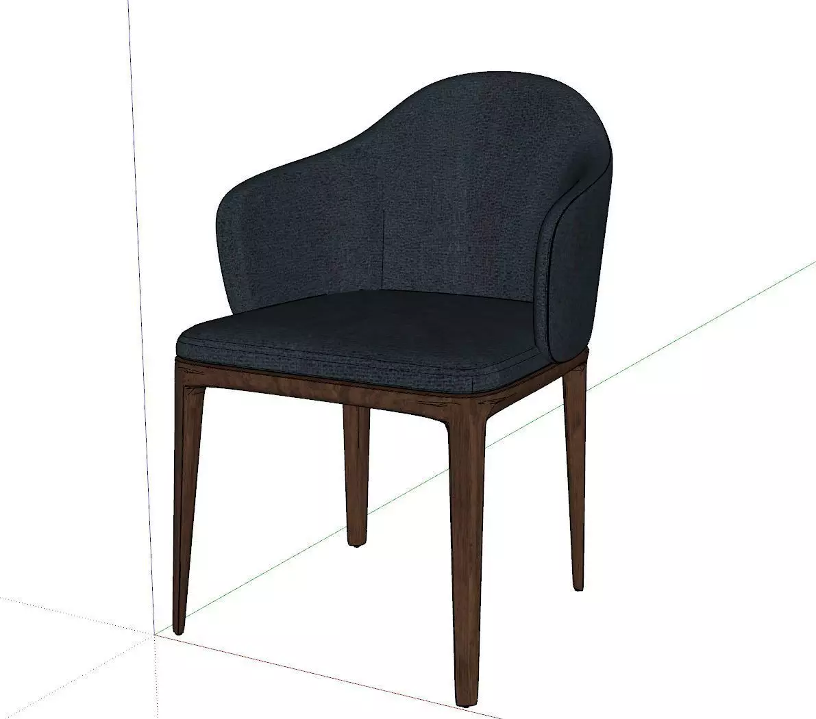 cafe chair 3D model_0