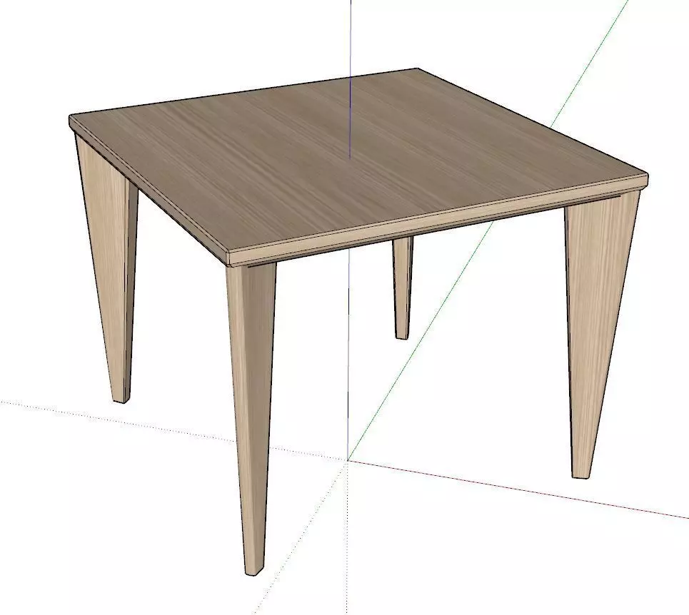cafe table 3D model_0