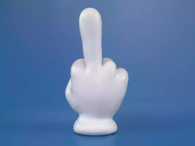 Cartoon hand 5 fingers Fuck 3D print model