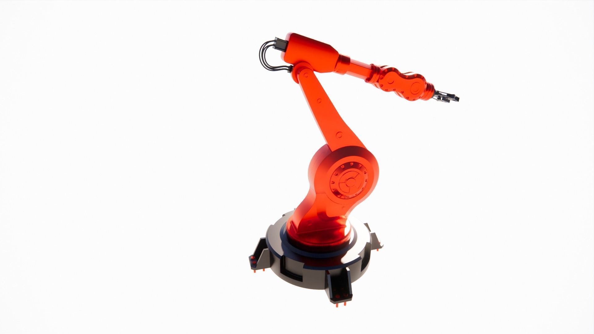 robot arm  3D print model_3