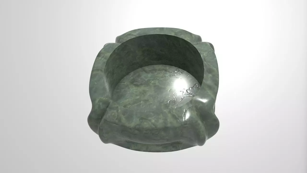 Ashtray marble bowl 3D print model_0