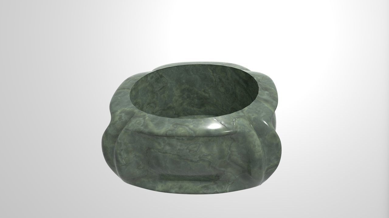 Ashtray marble bowl 3D print model_2