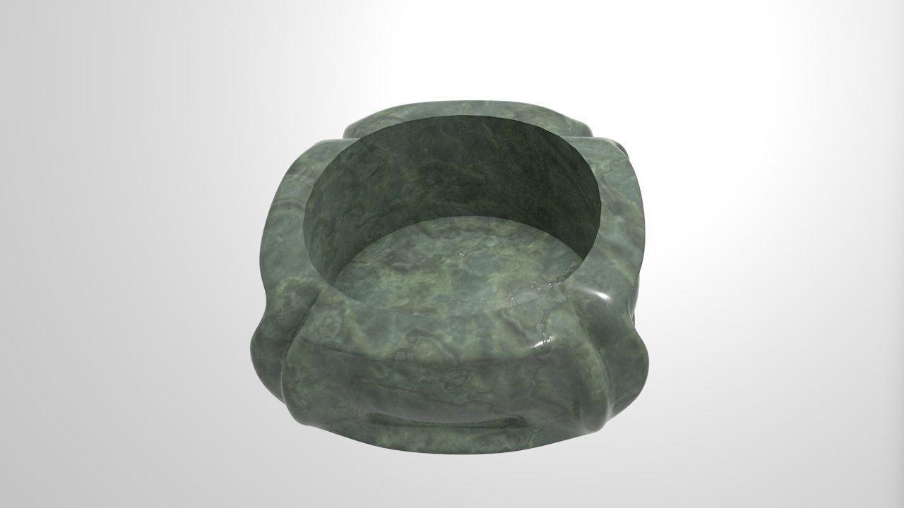 Ashtray marble bowl 3D print model_1