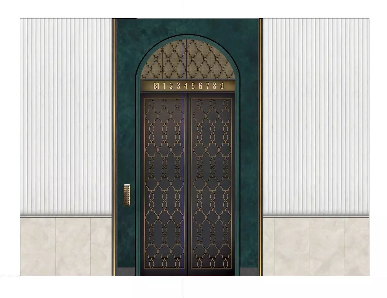 elevator door in lobby of building 3D model | CGTrader