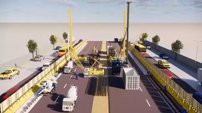 road construction site  3D print model