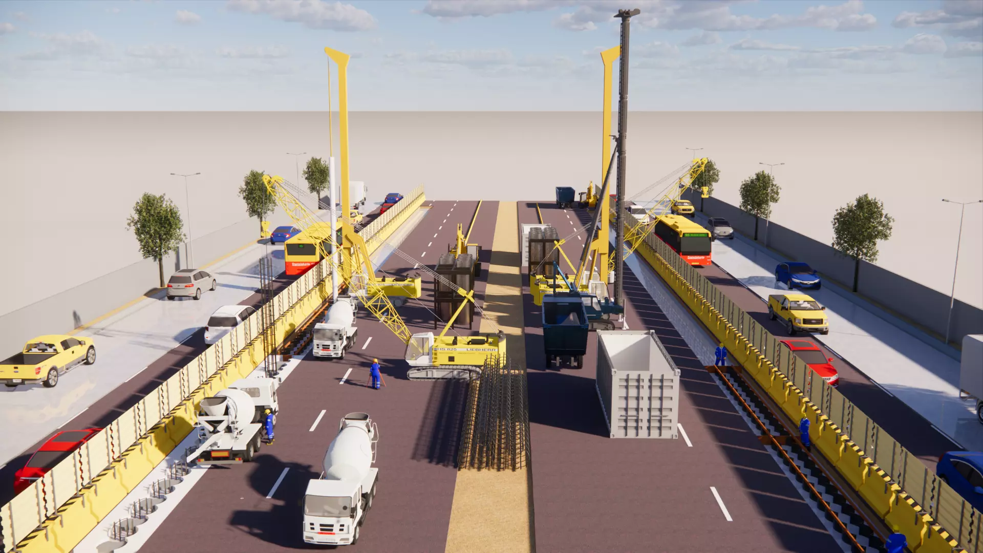 road construction site  3D print model_0