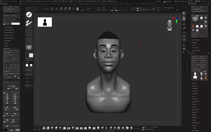 3D character bust