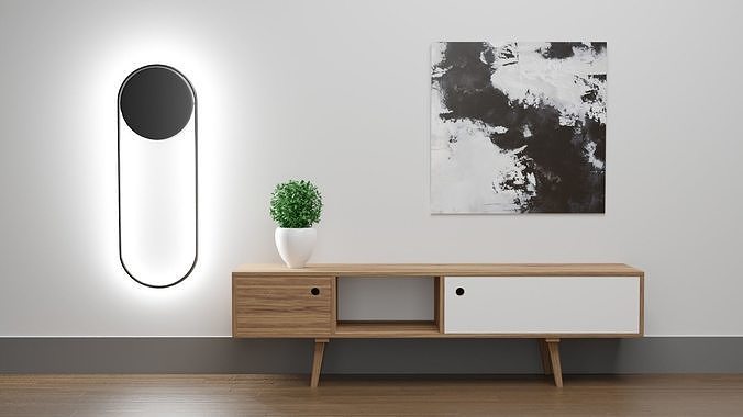 oval wall lamp Free 3D model