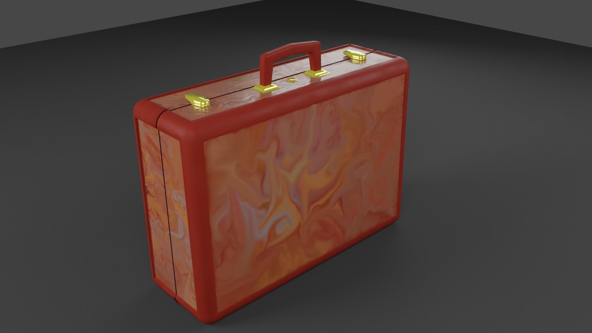 Suitcase - Vintage Stylized PBR Low-poly 3D model_3