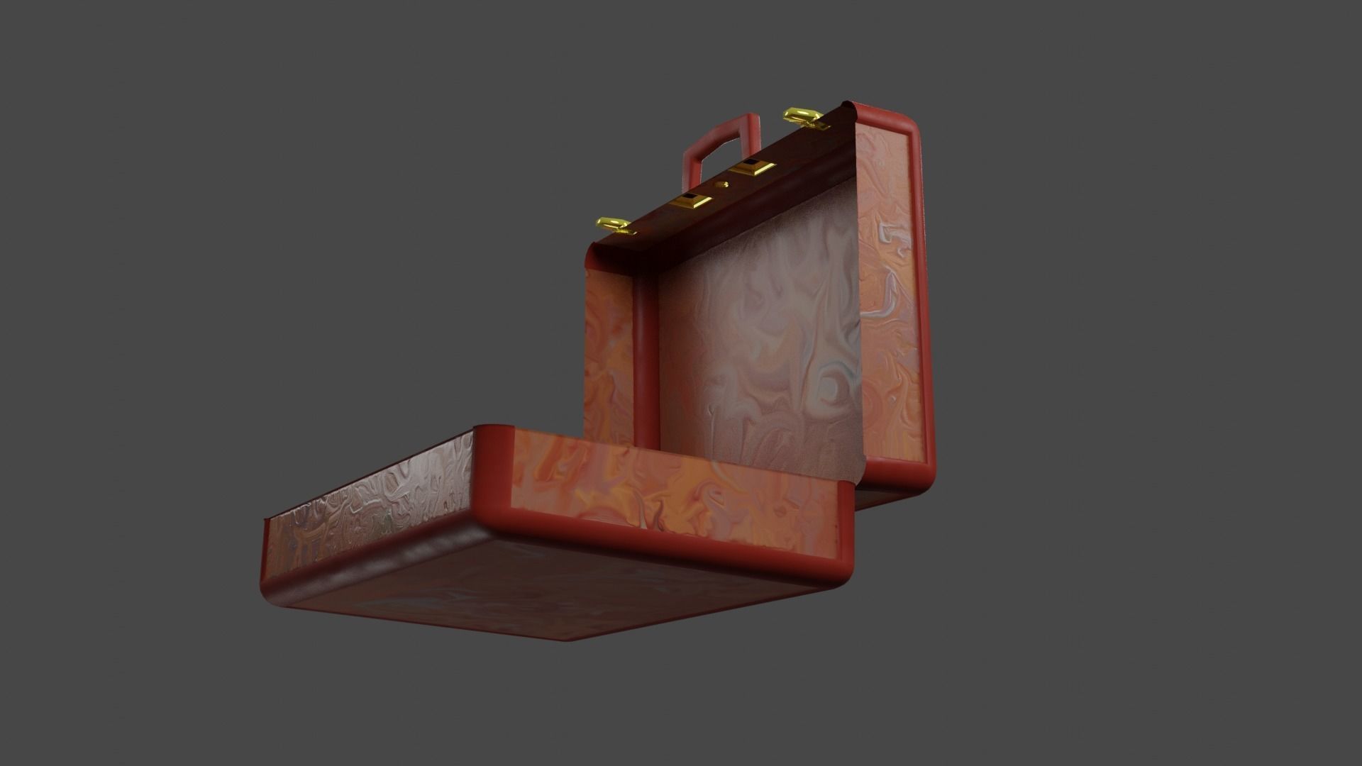 Suitcase - Vintage Stylized PBR Low-poly 3D model_10