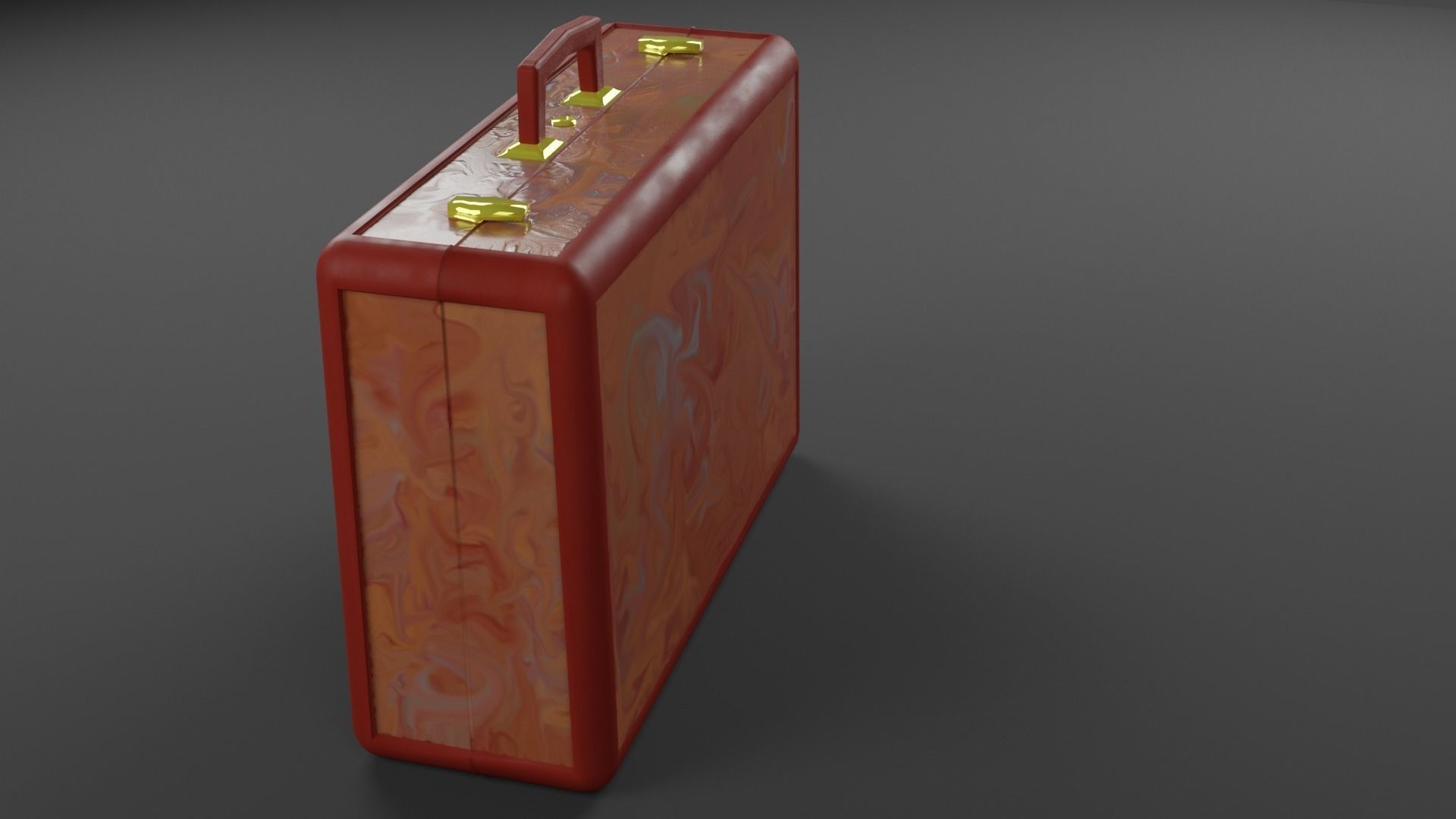 Suitcase - Vintage Stylized PBR Low-poly 3D model_6