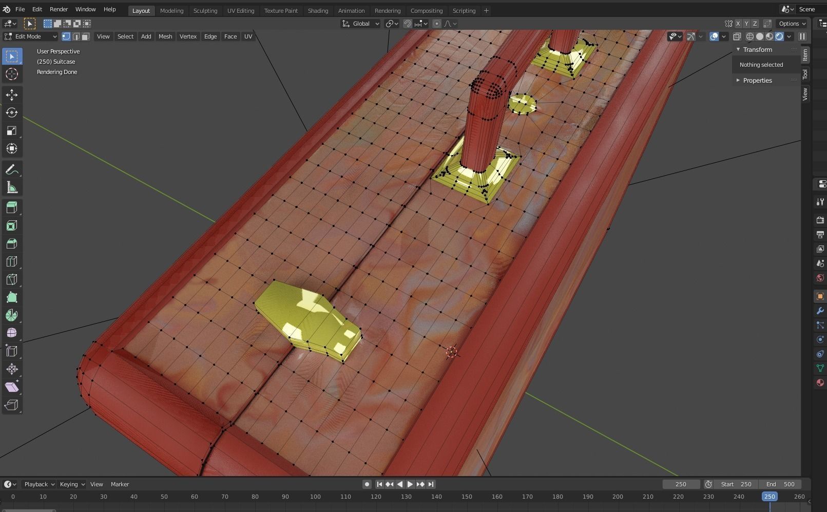 Suitcase - Vintage Stylized PBR Low-poly 3D model_14