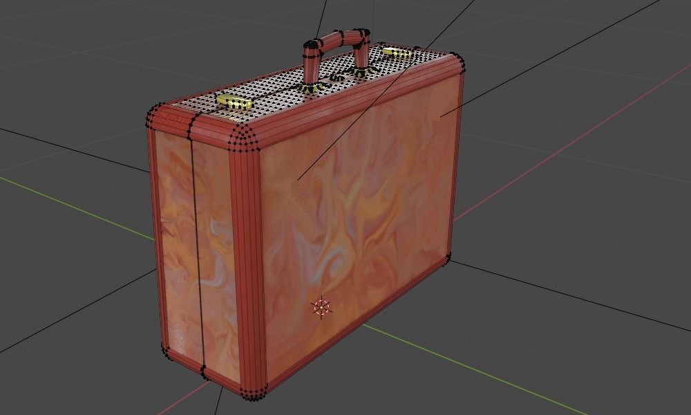 Suitcase - Vintage Stylized PBR Low-poly 3D model_13