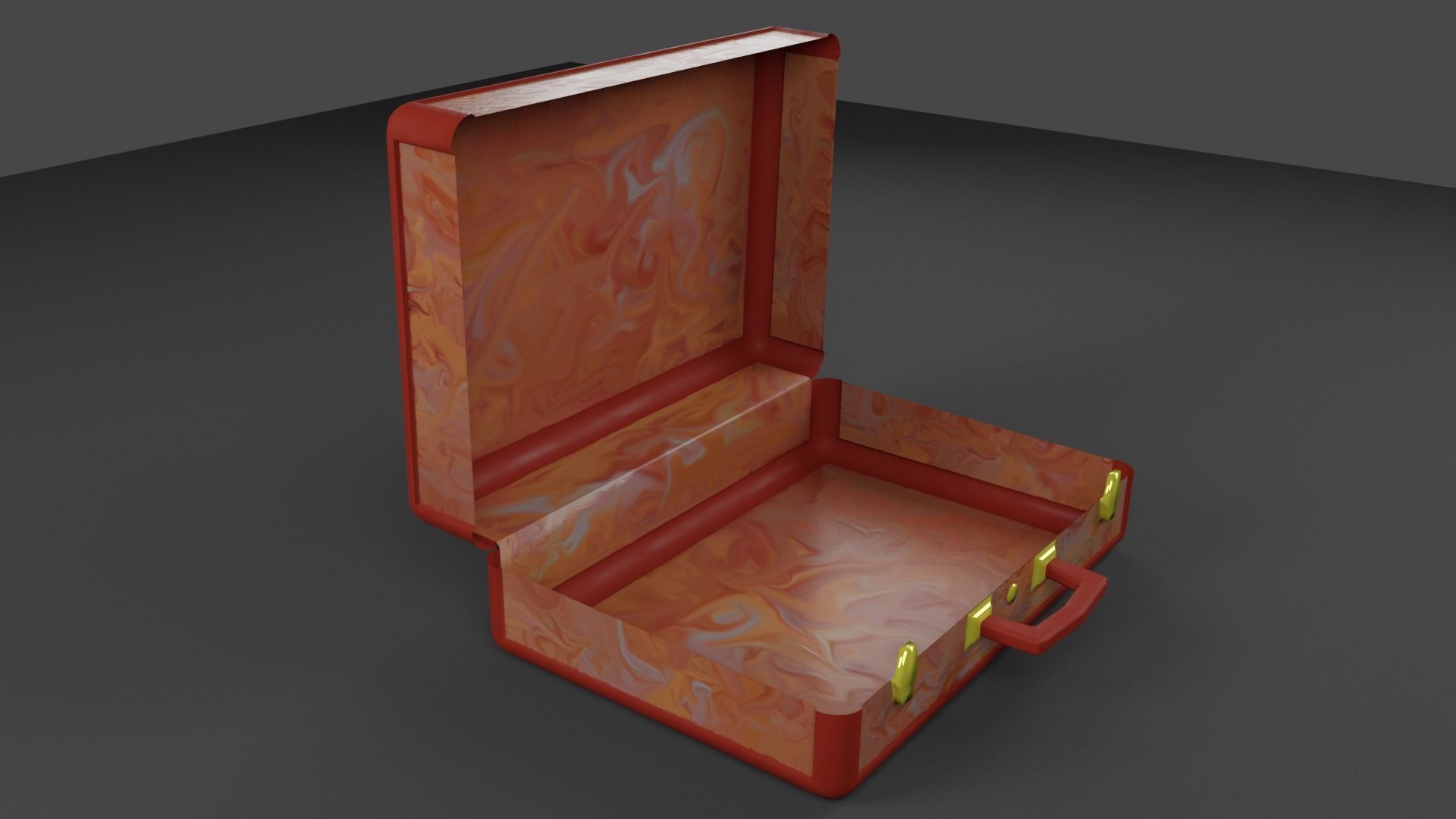 Suitcase - Vintage Stylized PBR Low-poly 3D model_8