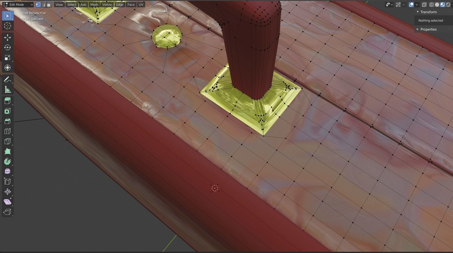 Suitcase - Vintage Stylized PBR Low-poly 3D model_16