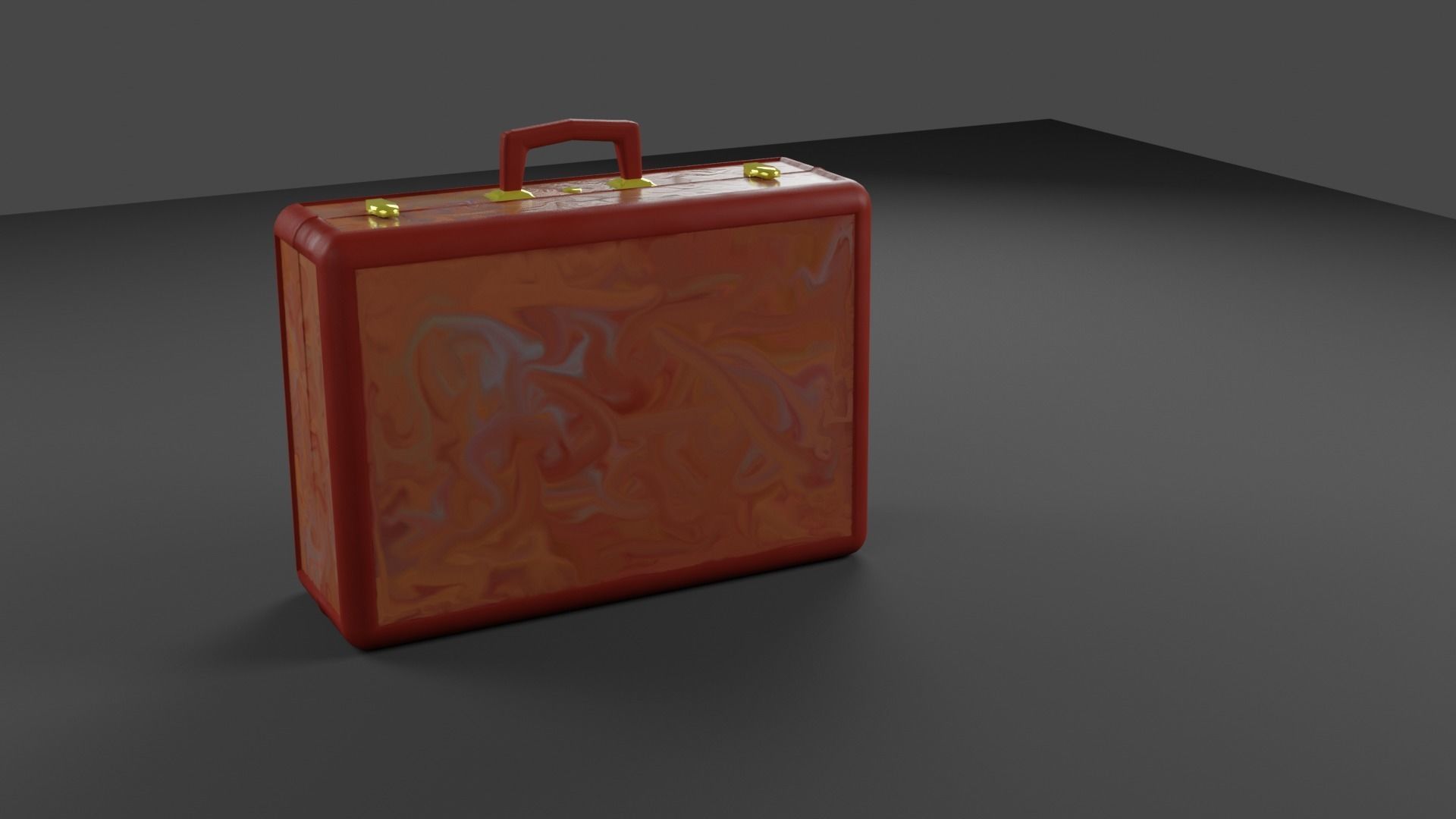Suitcase - Vintage Stylized PBR Low-poly 3D model_5