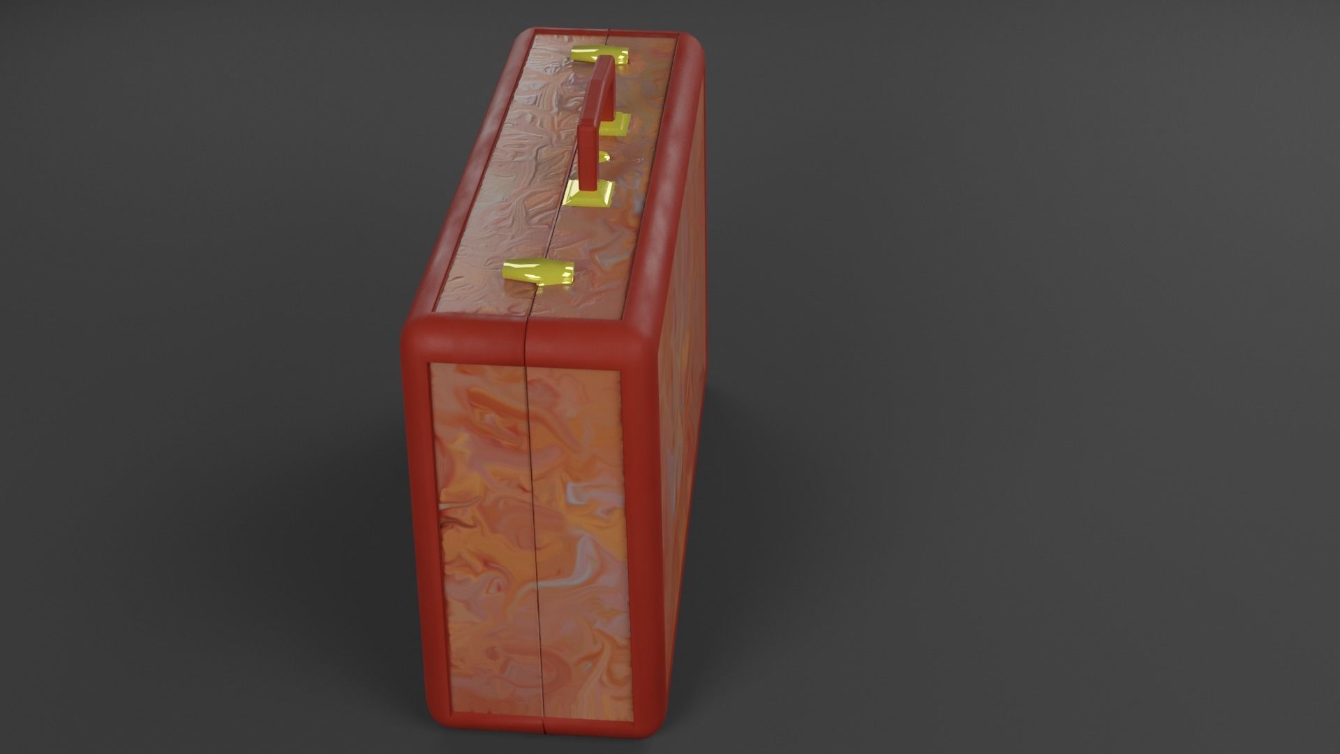 Suitcase - Vintage Stylized PBR Low-poly 3D model_7
