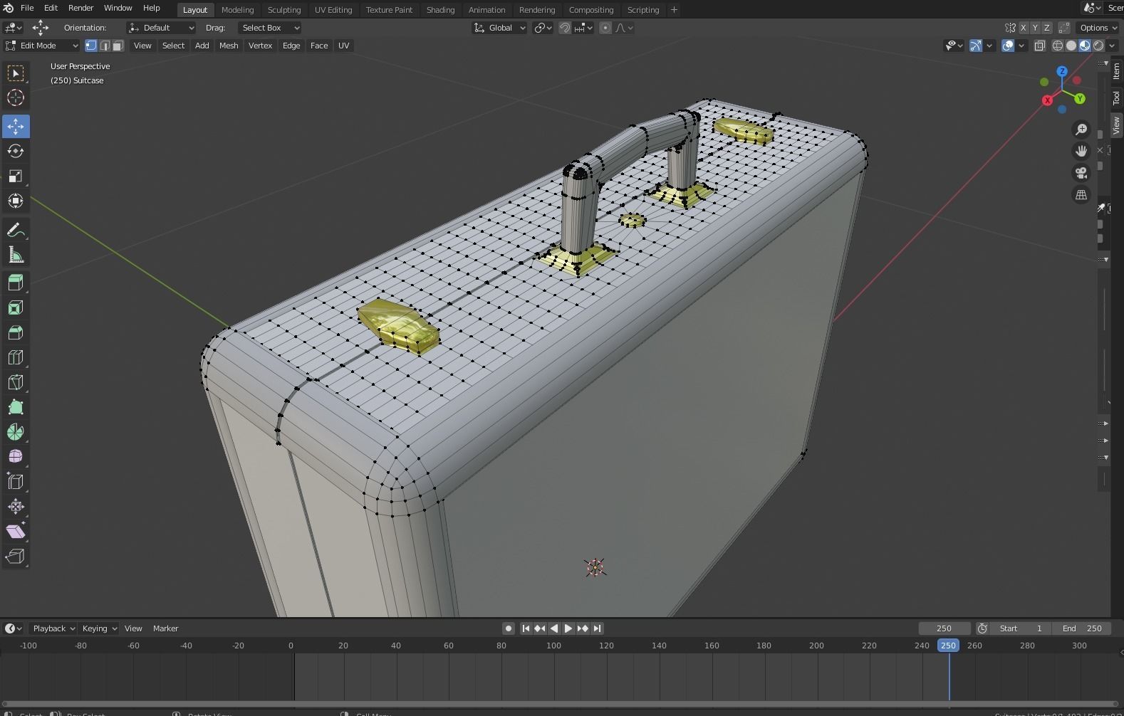 Suitcase - Vintage Stylized PBR Low-poly 3D model_18