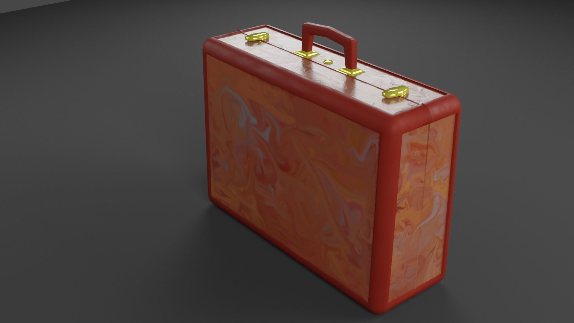 Suitcase - Vintage Stylized PBR Low-poly 3D model_4