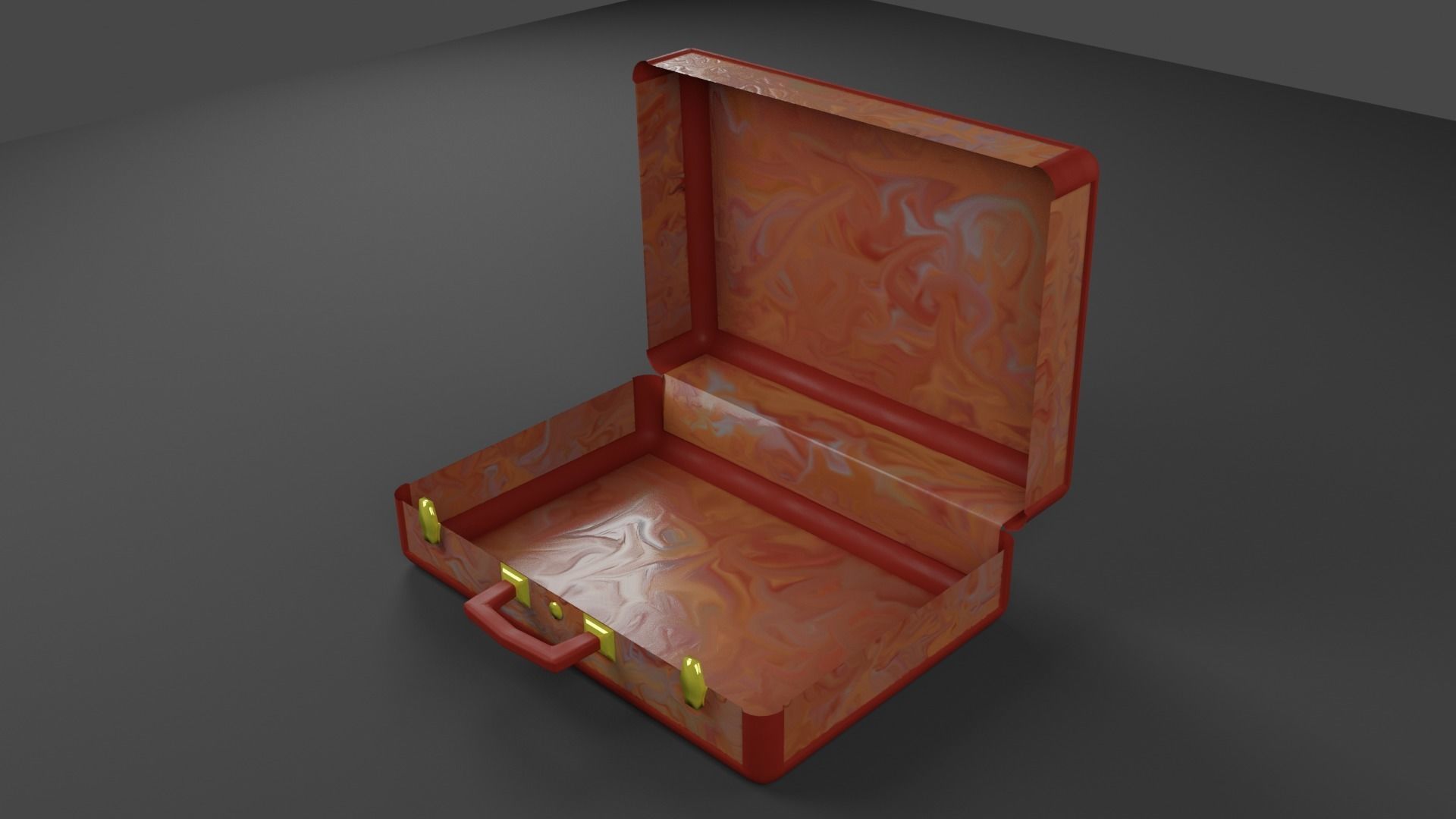 Suitcase - Vintage Stylized PBR Low-poly 3D model_9
