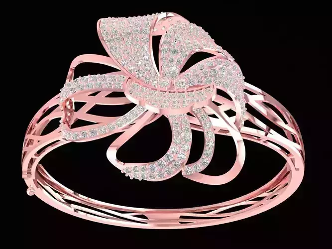 LUXURY DIAMOND BOW BANGLE 2275