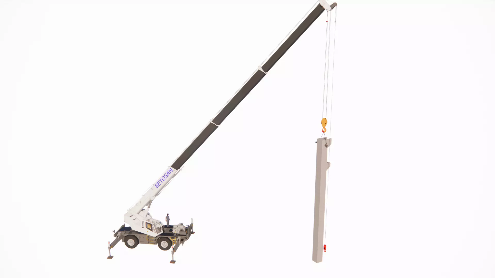 heavy crane truck  3D print model_0