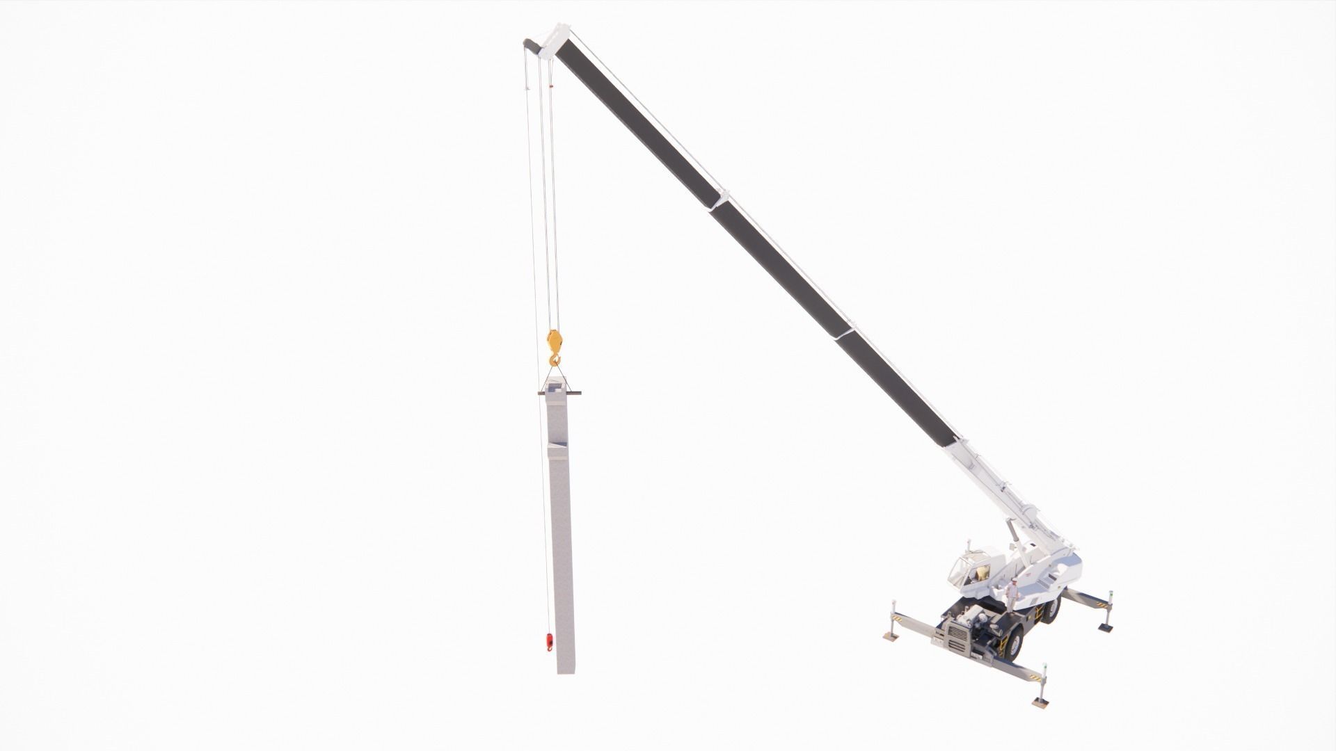 heavy crane truck  3D print model_1