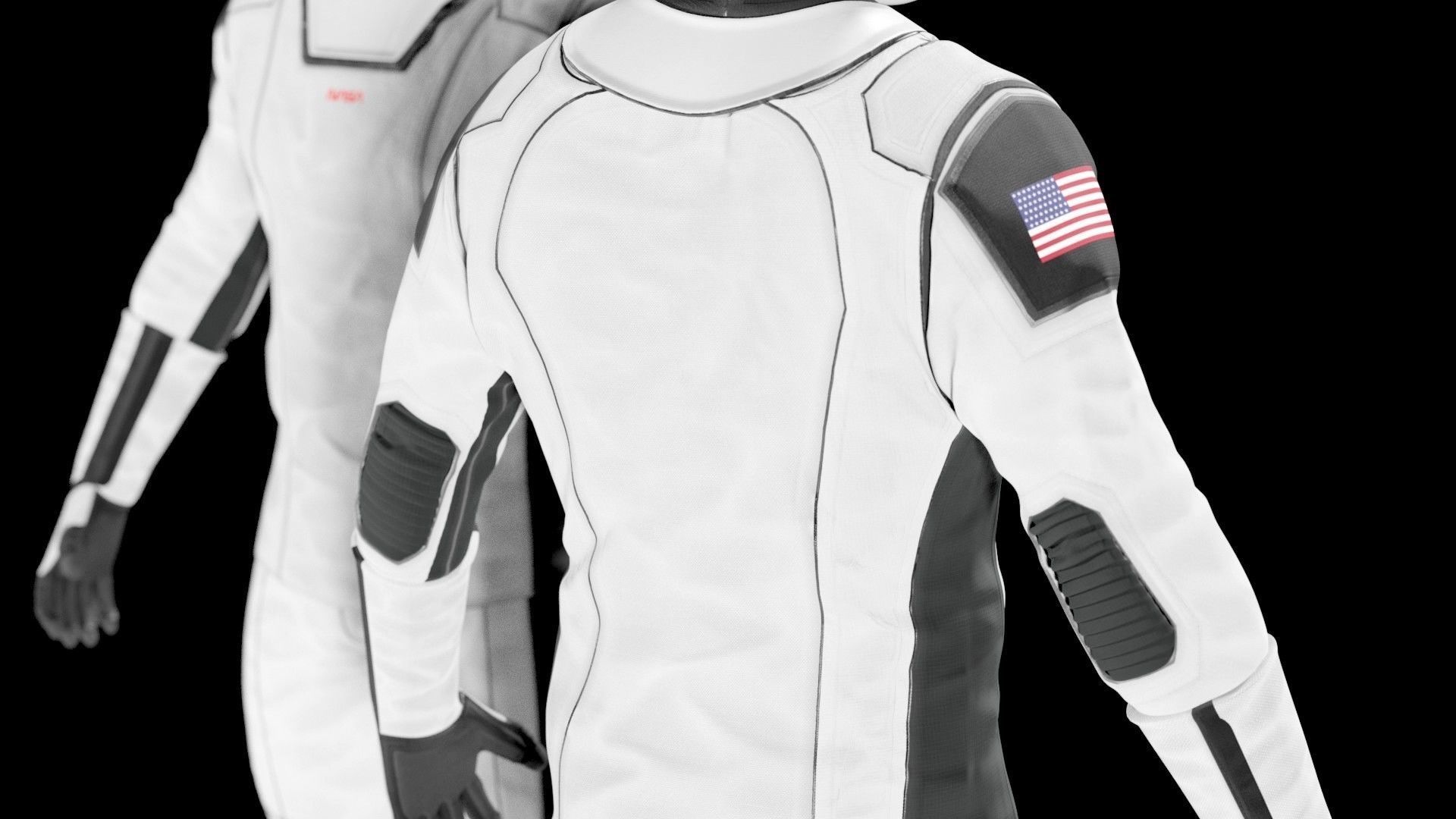 SpaceX Dragon Starman Spacesuit 3D model_7