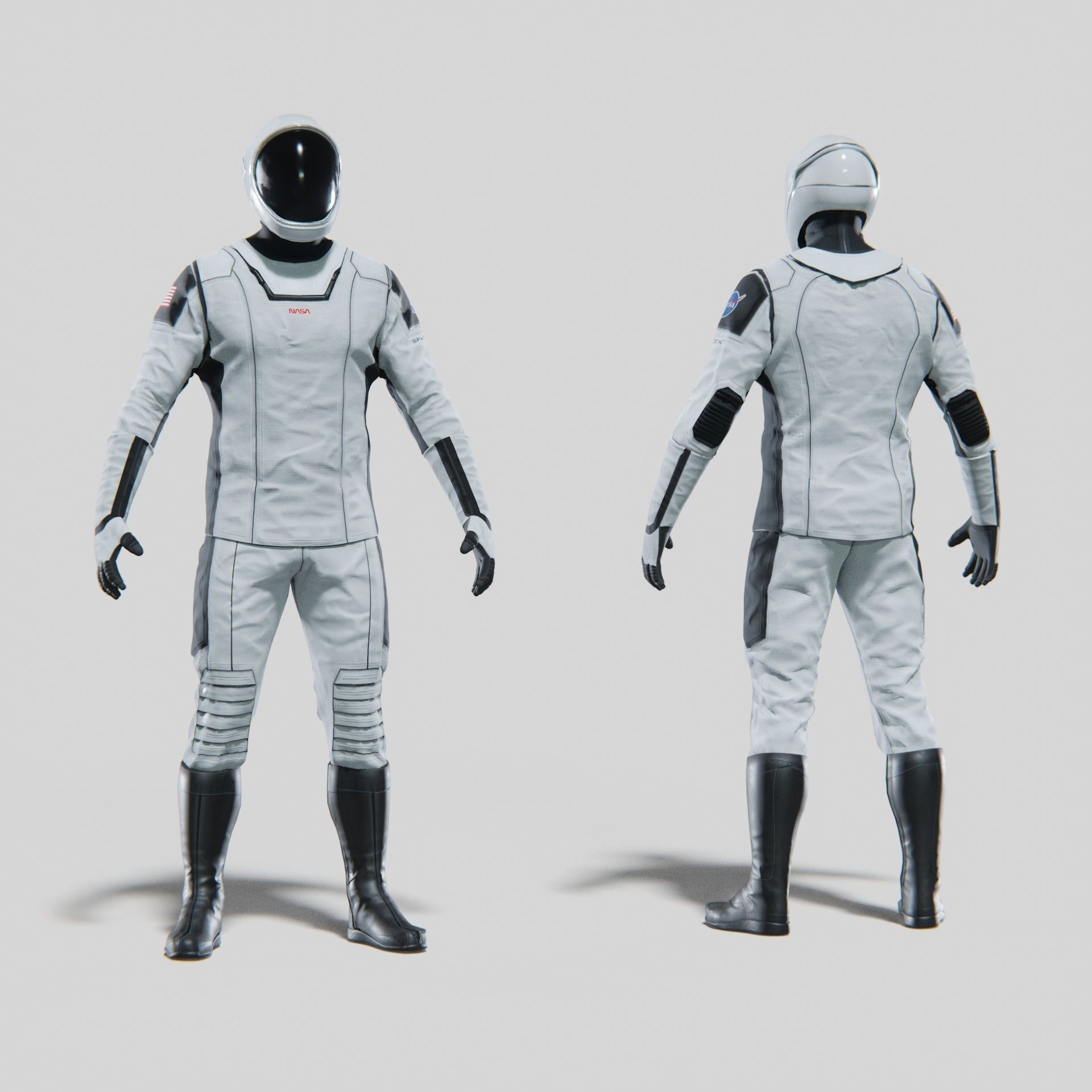 SpaceX Dragon Starman Spacesuit 3D model_2