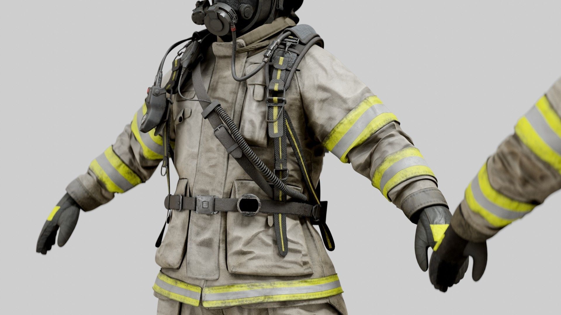 FIRE FIGHTER Modern USA 3D model_5