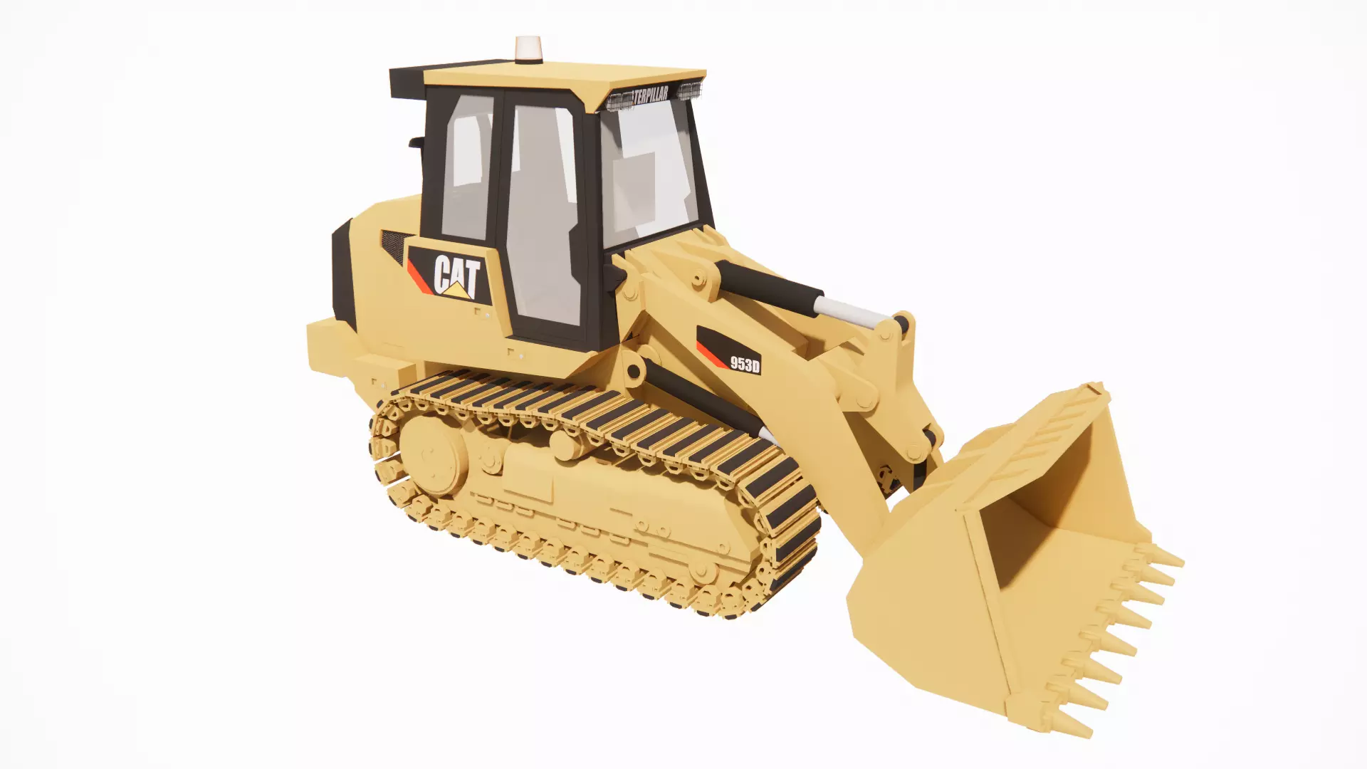 excavator bulldozer 3D print model_0