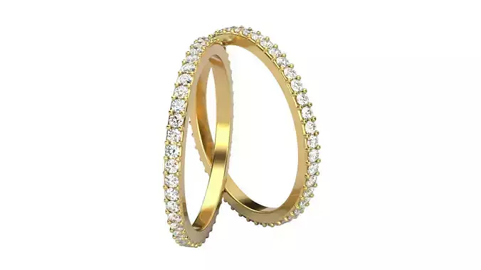 Pave eternity ring 1 25 mm 3D print model