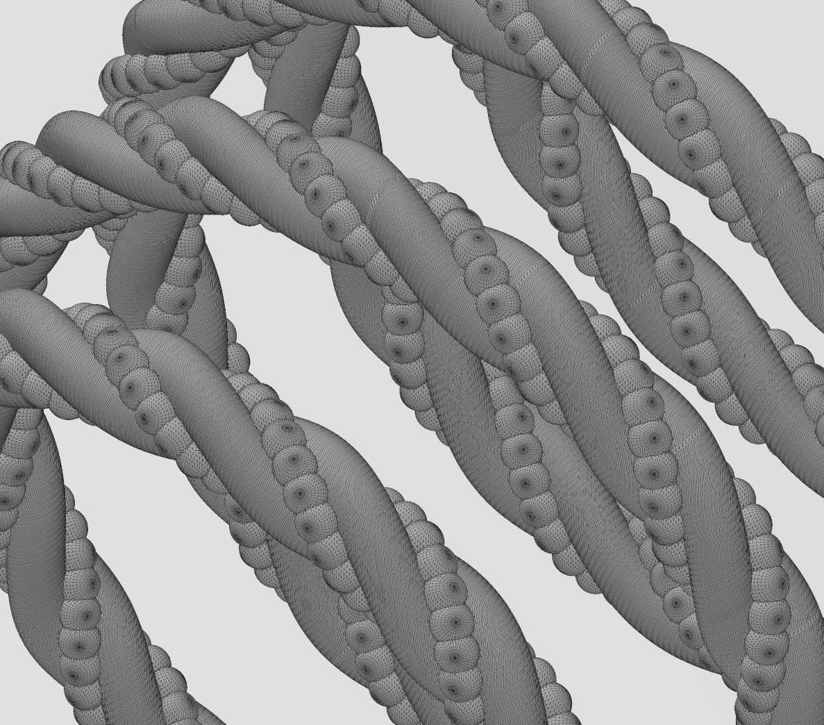 Thin braided bead motif stacker band US sizes 5to9 3D print model_17