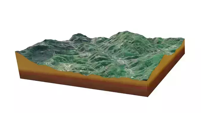 Mountainous Terrain model 1  3D model