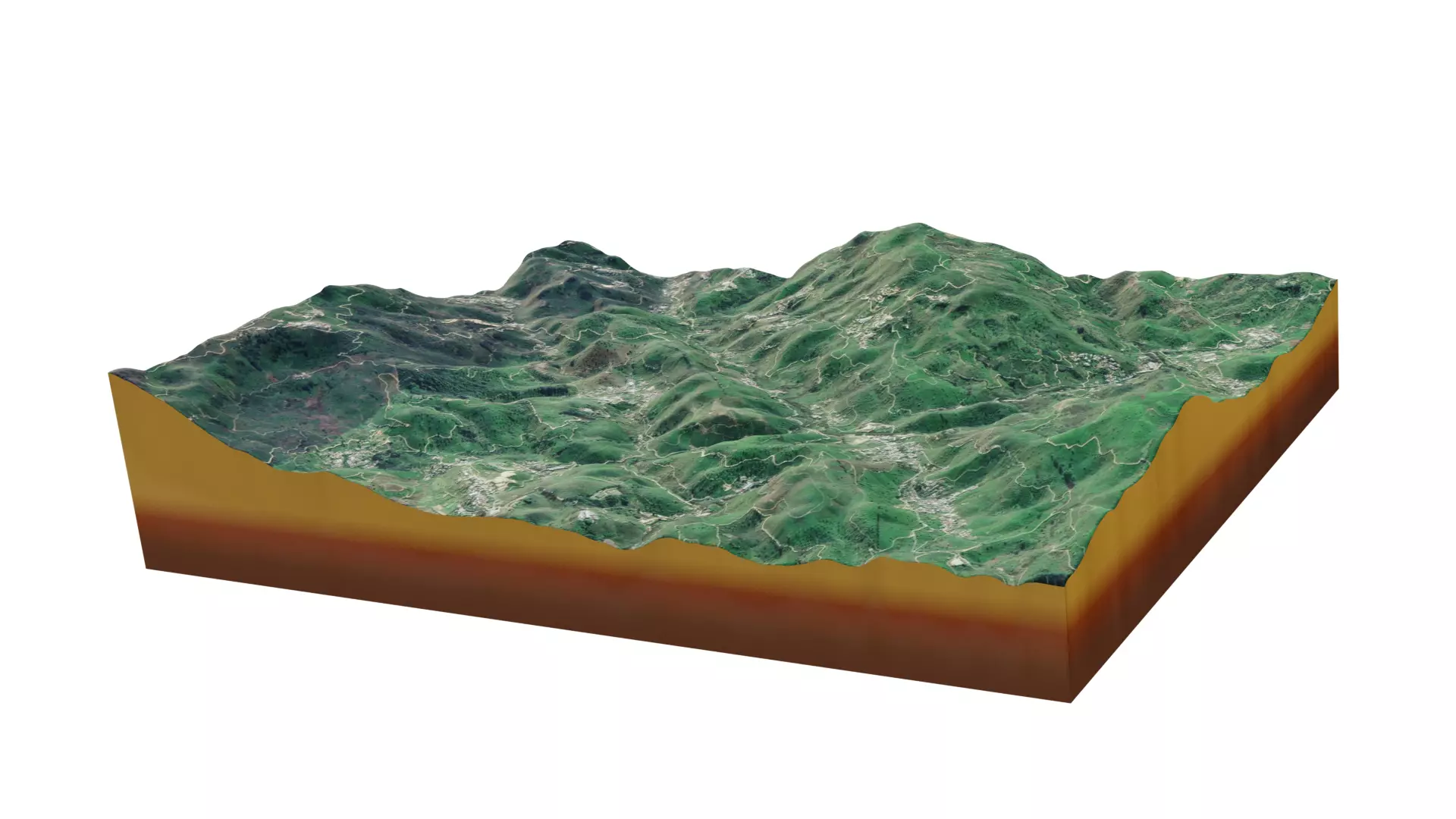 Mountainous Terrain model 1 3D model